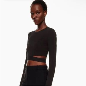 Aritzia Black Long Sleeve Women's Top